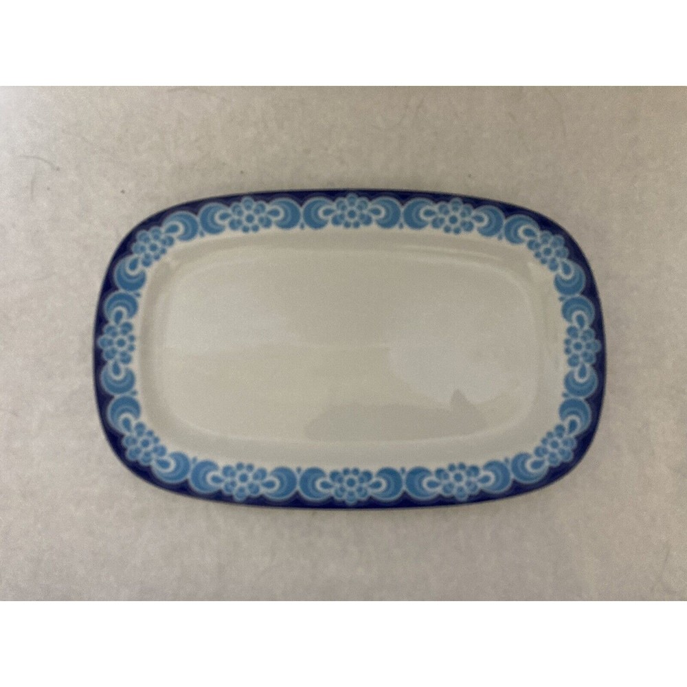 RARE Vintage Schirnding Bavaria Ceramic Plate MCM Blue